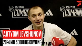 Artyom Levshunov Impresses At NHL Draft Combine Meets With Blackhawks And Shows Off Big Personality [upl. by Rahcir]