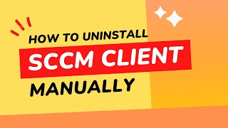 HOW TO UNINSTALL SCCM CLIENT  BEST SCCM VIDEO TUTORIAL HINDI [upl. by Eelyrag]