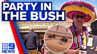 Outback revelers descend on Birdsville Races as rains ease  9 News Australia [upl. by Caraviello]