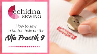 How to sew a Buttonhole on the Alfa Practik 9  Echidna Sewing [upl. by Yard896]