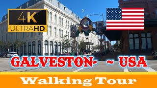 🇺🇸 Fantastic Galveston  Walking Tour  USA 🇺🇸 [upl. by Pavier400]