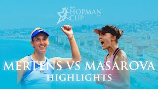 Elise Mertens vs Rebeka Masarova Belgium vs Spain Hopman Cup [upl. by Immij]