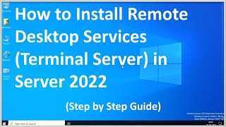 How to Install Remote Desktop Services quotRDSquot Terminal Server in Server 2022  Complete Setup [upl. by Aletta]