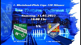 1 RheinlandPfalz Liga 120 Männer KV Mutterstadt 2  1 SKC Monsheim [upl. by Klockau665]