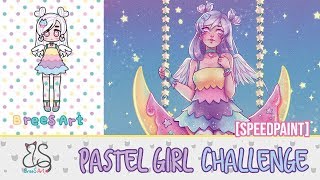 SpeedPaint ✦ Pastel Girl Challenge ✦  BreeS Art [upl. by Ardnauq]