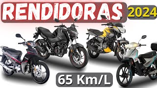 12 MOTOS más ECONÓMICAS Y AHORRADORAS de COMBUSTIBLE en MEXICO 2024 [upl. by Sanoj]