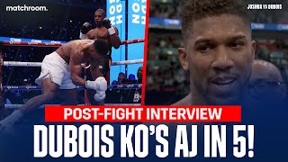 Anthony Joshua Daniel Dubois amp Eddie Hearns Immediate Reaction To Shock KO [upl. by Anisirhc]