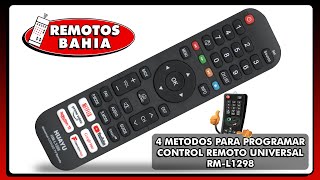 4 METODOS PARA CONFIGURAR UN CONTROL REMOTO UNIVERSAL HUAYU RML1298 IRM12362 EN UN SMART TV [upl. by Wallace]