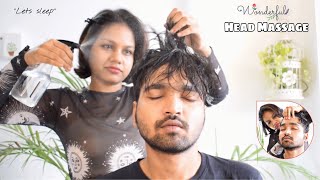 Wonderful Relaxing Head Massage By Icecinnamon  Upper Body  ASMR [upl. by Frohman]