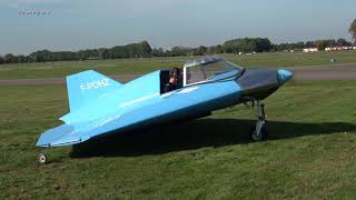 Verhees Delta D2 Two Seater FPDHZ Homebuilt Flying Wing UFO Teuge Airport Holland 13102018 [upl. by Annig]