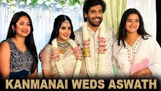 Kanmanai amp Aswath Wedding Engagement Video😍  Bharathi Kannamma Serial Actress Marriage  Vijay TV [upl. by Atekihs]