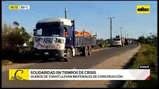 Guaicá oleros de Tobatí llevan materiales de construcción [upl. by Ebbarta]