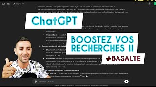 BASALTE amp ChatGPT  BOOSTEZ VOS RECHERCHES  ⚡⚡ [upl. by Jorgan]