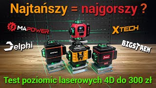 Test Niedrogich Poziomic Laserowych do 300zł 4D16 linii XTECH DELPHI BIGSTREN HILDA MAPOWER [upl. by Seidler]