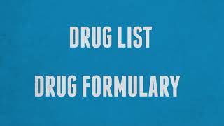 What are Drug List and Formularies [upl. by Roxi]