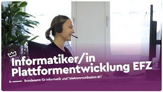 Die Ausbildung als Informatikerin EFZ Plattformentwicklung  Lehrstellenvideo  Yousty [upl. by Oba]