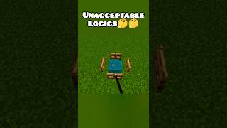 Minecraft Unacceptable Logics🤔 logic interesting minecraft [upl. by Jowett]