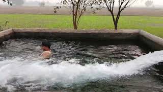 Tubewell swimming in village Pakistan 2024 🔥 [upl. by Notsla]