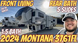 2024 Montana 3761FL  Front Living  Rear Bath RV with 5 slides [upl. by Enaasiali]