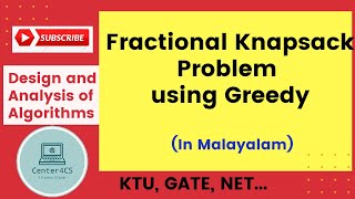 Fractional Knapsack problem or Greedy knapsack problem  DAA [upl. by Laenahtan334]