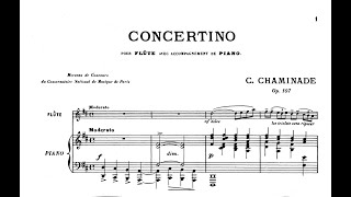 Cécile Chaminade  Concertino for Flute and Piano with Score [upl. by Dib]