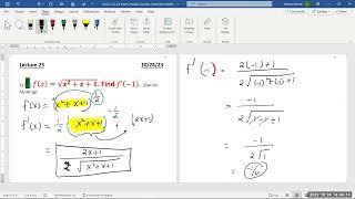 Lec24 Sec26 M2009 F23 Baruch Chain Rule of Derivative [upl. by Magnuson535]