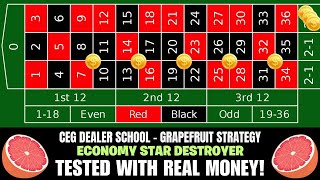 CEG Dealer School Grapefruit Roulette Strategy Real Money Test [upl. by Nivar]