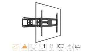 PrimeCables®  Full Motion Articulating TV Wall Mount for 37quot to 70quot Flat Panel TVs [upl. by Enihpled]