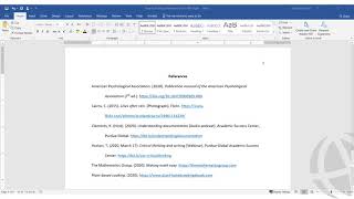 Formatting an APA Style Reference List [upl. by Ainelec]