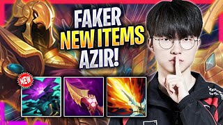 FAKER PLAYS AZIR WITH NEW ITEMS  T1 Faker Plays Azir MID vs Neeko  Season 2024 [upl. by Arihsak]