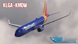 Laguardia to Chicago Midway  iFly 737 Max 8 [upl. by Asiulana]