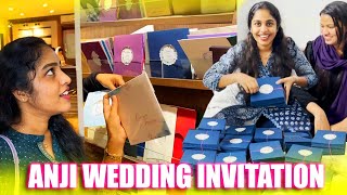 ANJI WEDDING INVITATION VLOG 😍 കല്യാണകത്തു കിട്ടി ❤️ [upl. by Enelrats]