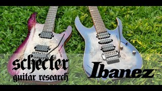 Schecter C6 Pro FR vs Ibanez Premium RG1070PBZ [upl. by Alasdair67]