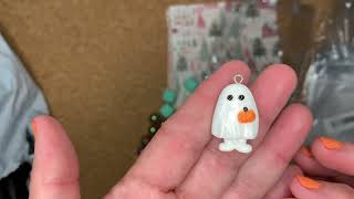 Haul Time TEMU Christmas  Halloween  charms beads paper  with links [upl. by Norbert]