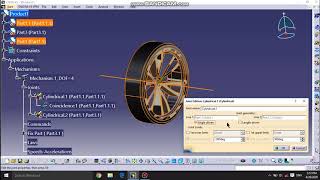 Car Wheel Assembly And Animation In CAtia V5 [upl. by Annovad]