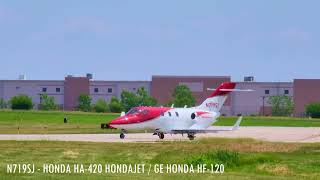 2019 Honda HA420 HondaJet Elite Arriving At New Century AirCenter JCIKIXD  N719SJ [upl. by Yasdnyl]