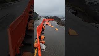 More of Pebble beach drive is sliding into the ocean Feb5th 2024 [upl. by Eldnik]