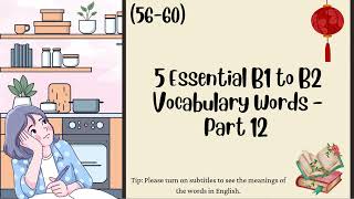 5 Essential B1 to B2 Vocabulary Words  Part 12 [upl. by Rayshell]