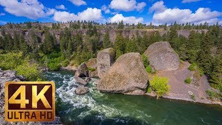 7 hours 4K Relax Video with Nature Sounds  Bowl and Pitcher Trail at Riverside State Park [upl. by Shirleen529]