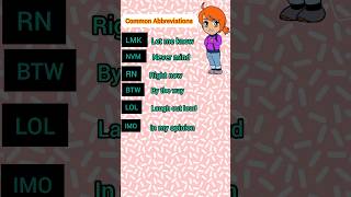 Common Abbreviations you should know 💫abbreviationgrammarshorts [upl. by Gnehc425]