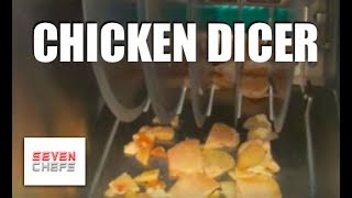 Dicing Chicken in Meat Slicing Machine [upl. by Ydorb]