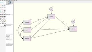 Evaluating direct indirect and total effects in path analysis in AMOS [upl. by Ahsinod]