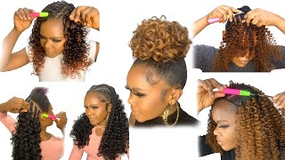 5 Quick And Easy Hairstyle Using Braid Extension [upl. by Tirb]