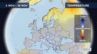 Monthly temperature forecast for Europe 19102024 [upl. by Merrili901]