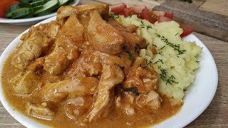 Бефстроганов из куриной грудки  ВКУСНЫЙ УЖИН ЗА 30 минут [upl. by Brouwer]