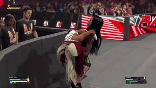 WWE 2K24 SARAYA RETURN VS ZELINA VEGA wwe2k24 [upl. by Anirdnajela]