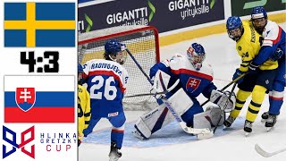 SWEDEN VS SLOVAKIA HLINKA GRETZKY CUP 2024 [upl. by Erlond486]