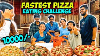 Fastest Eating Pizza Challenge 🍕😋  Kaun Jeetega 10000 [upl. by Elyod]