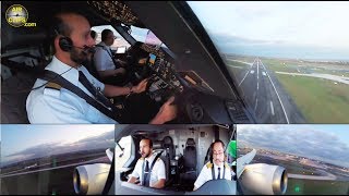 Boeing 7879 Cockpit Takeoff from CDG Smooth moves straight into PARIS SUNSET AirClips [upl. by Pokorny890]