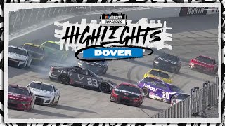 Massive wreck breaks out in Stage 3 at Dover  NASCAR [upl. by Fretwell]